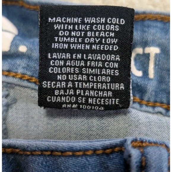 S.O.N.G. High Rise Jeans Women’s 15/32 Light Wash Frayed Hem Skinny Ankle - Picture 7 of 7